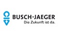 Schwarz-blaues Logo der Marke Busch-Jäger